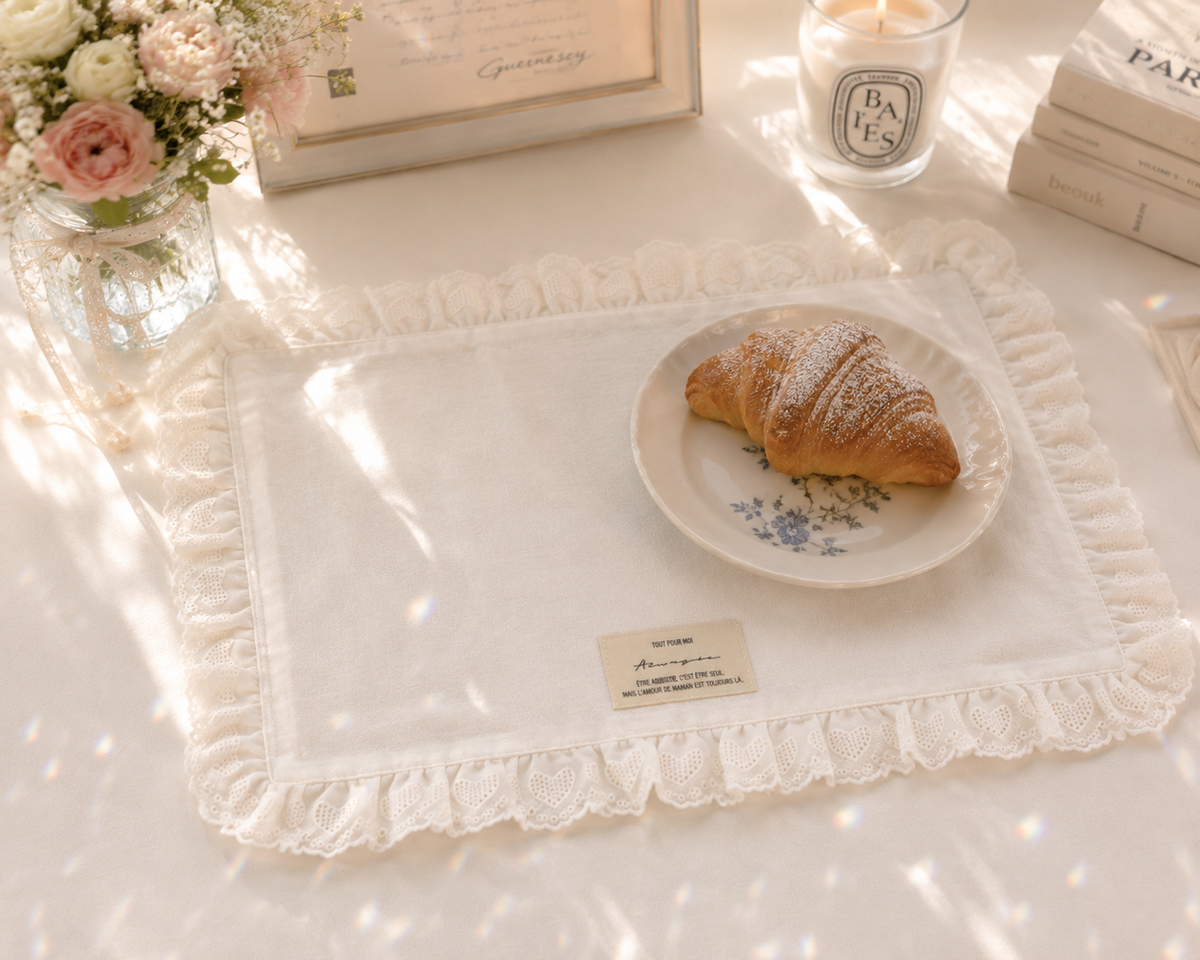 Ruffle Cotton Coaster & Table Mat