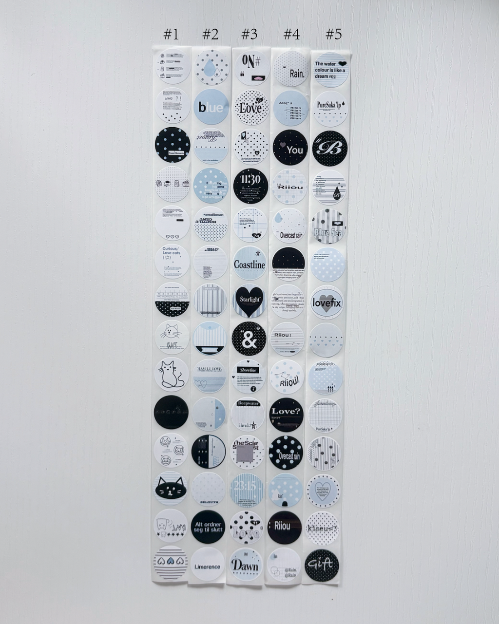 Blue Mix Sticker Roll