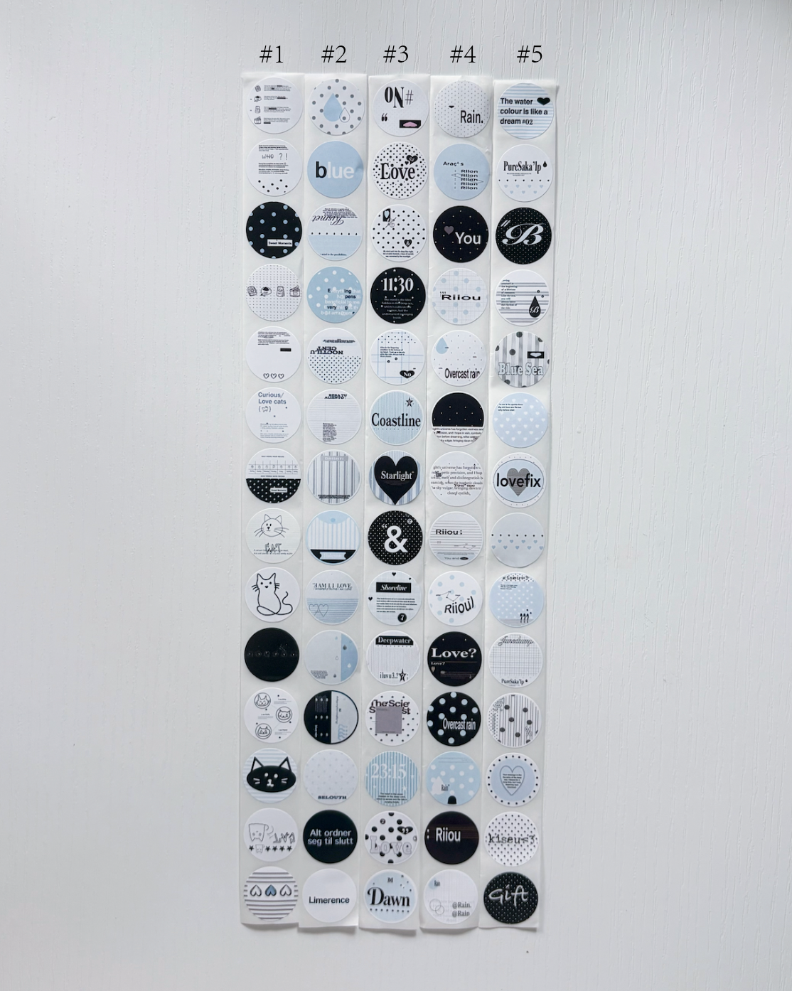 Blue Mix Sticker Roll