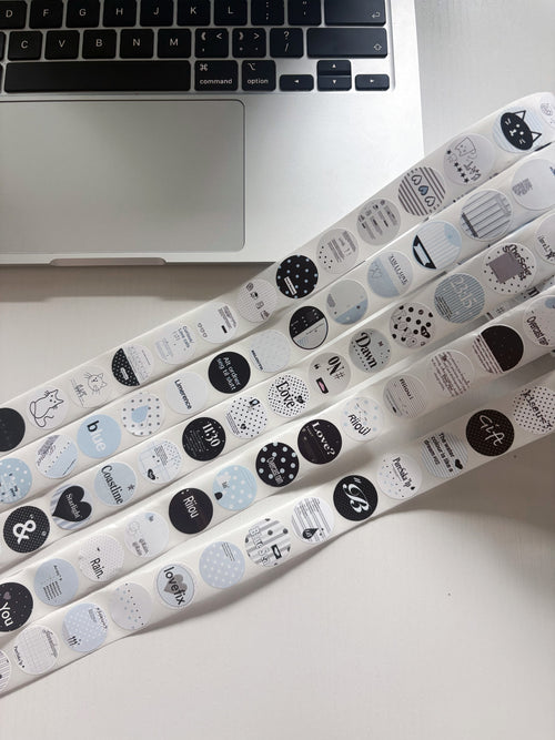 Blue Mix Sticker Roll